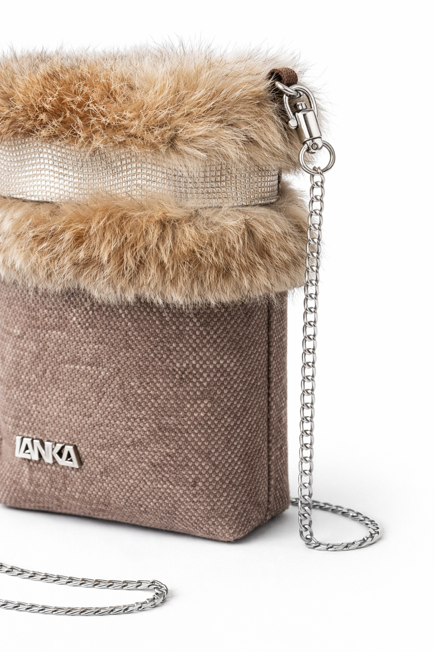 FUR TRIM MINI BAG