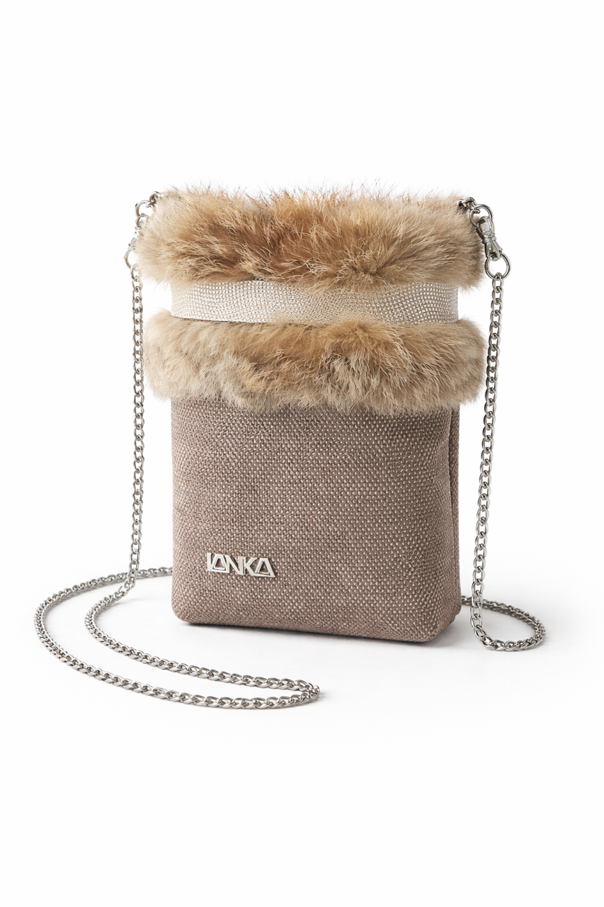 FUR TRIM MINI BAG