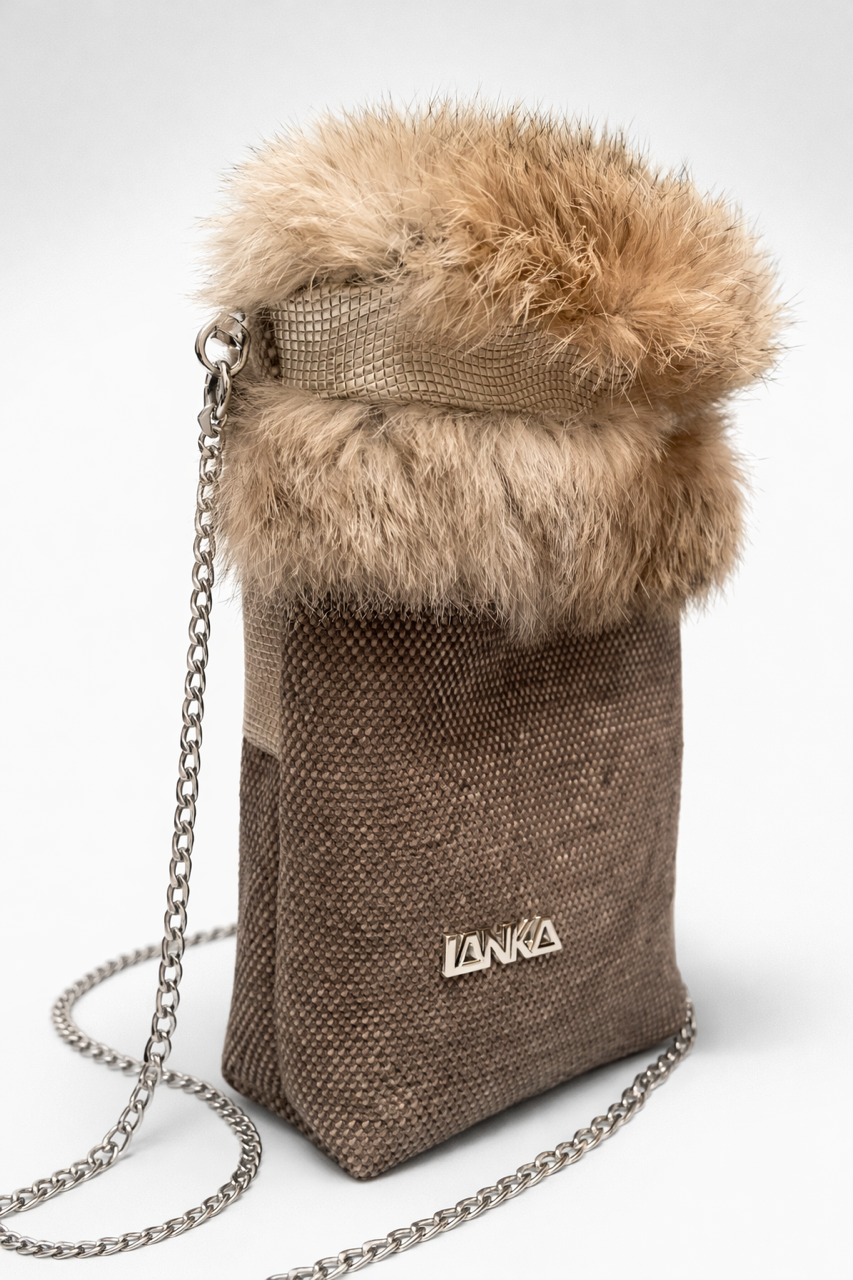 FUR TRIM MINI BAG