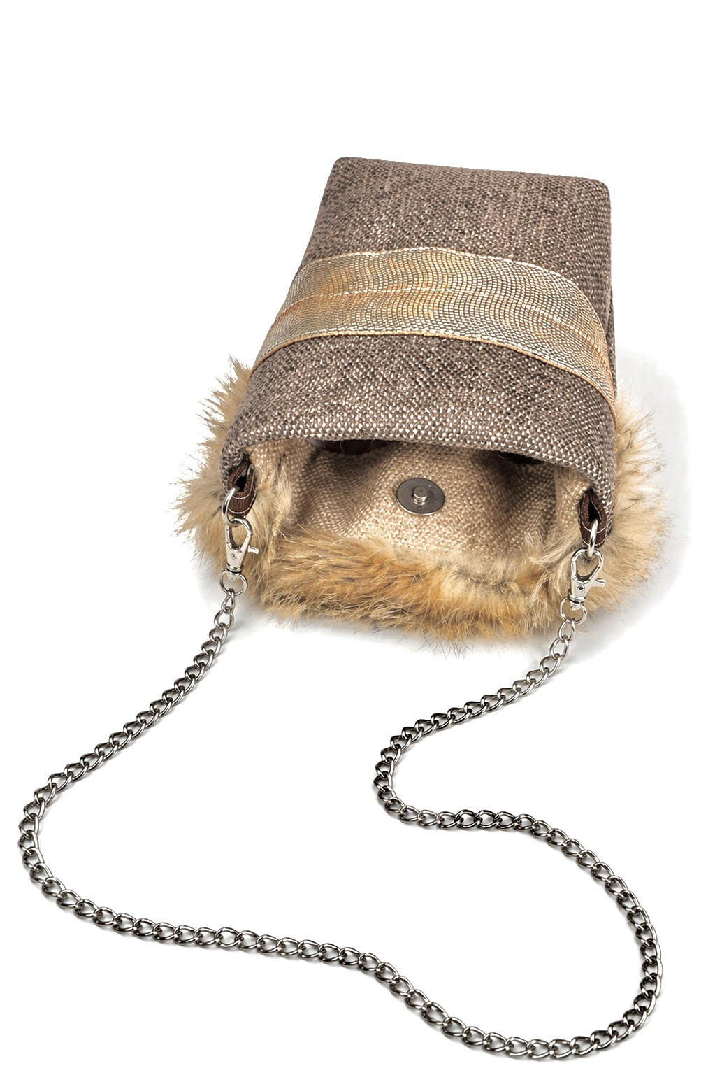 FUR TRIM MINI BAG