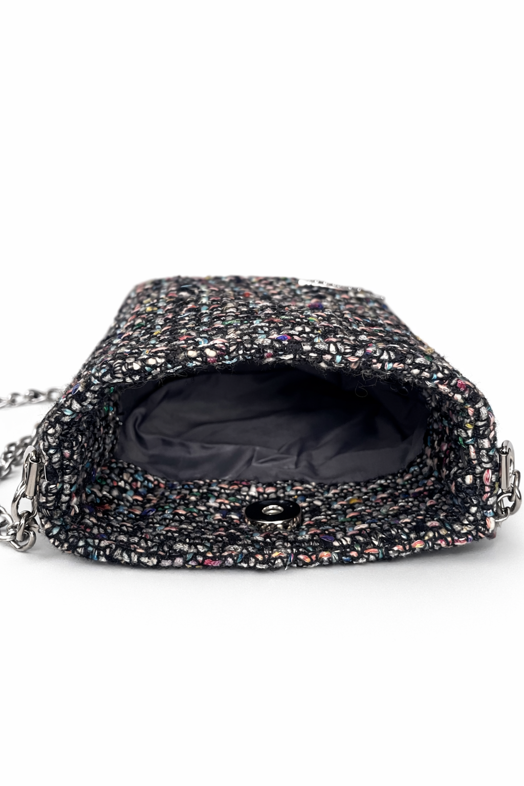 BLACK "LINTON" TWEED BAG